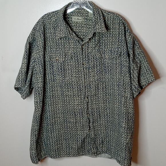 LLBEAN Men's short sleeve button down XL shirt. Atleisure, Casual, 100% Cotton - Picture 1 of 8